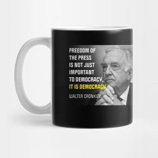 freedom of the press - walter kronkite Mug